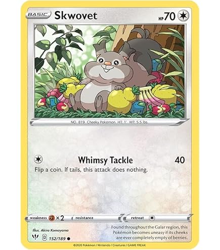 Amazon.com: Pokemon - Skwovet SV099/SV112 - Shining Fates - Shiny Vault