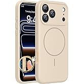 Miracase Magnetic for iPhone 17 Pro Case, Compatible with MagSafe, Integrated Silicone Camera Control Cover, 3.0mm Thicken Shockproof Drop Protection Phone Case for 17 Pro,Sand