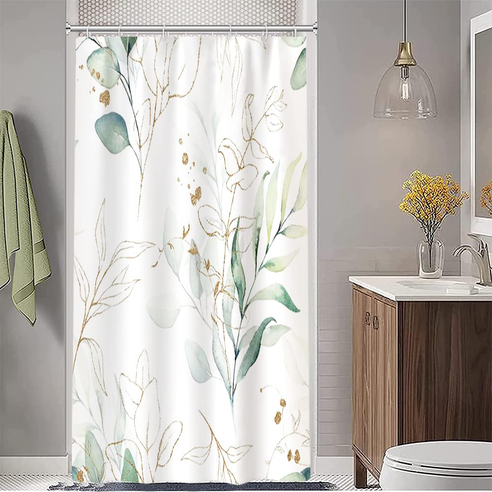 Colorful Star Blue Eucalyptus Waterproof Shower Curtain - 72x84 Inch Fabric With Hooks - View #8
