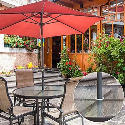 Amazon Com Maitys Clear Silicone Umbrella Hole Ring Plug And Cap Set For Glass Outdoors Patio Table Clear Deck Yard 2 Inch 4 Pieces Garden Outdoor