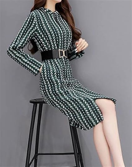 Amazon Co Jp Allure レディーズ ワンピース レトロ ドレス スタンドカラー チャイナカラー 長袖 ひざ丈 ジップアップ Ko 服 ファッション小物