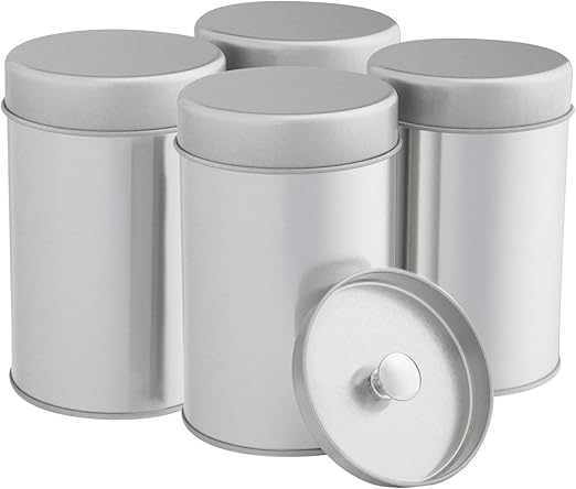 Amazon Com Tea Tins Canister Set With Airtight Double Lids For