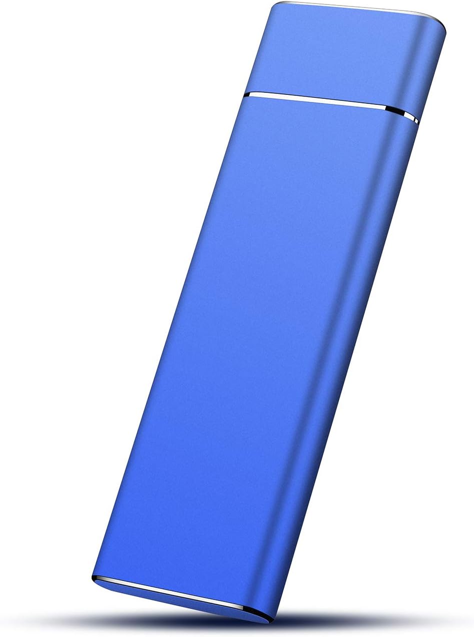 External Hard Drive, Hard Drive Portable USB 3.1 Data Storage Compatible with PC, Laptop and Mac (2TB, Blue)