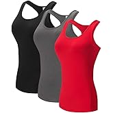 TAISIM Women's Racerback Athletic Workout Running Yoga Tank Tops