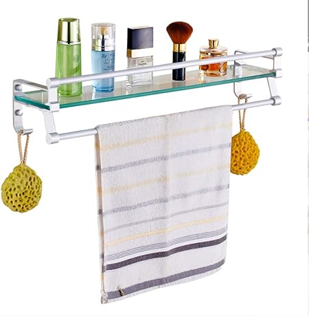 Joeesun Space Aluminio baño Vidrio Estante baño Inodoro de ...