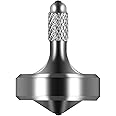 CHEETOP Exquisite Metal Spinning Top, Nicely Machined Stainless Steel Fidget Desk Toy, Perfect Balance Spin Time for Over 8 Mins, Waste Time Efficiently, Easy to Work (Medium Diameter 25mm, Silver)
