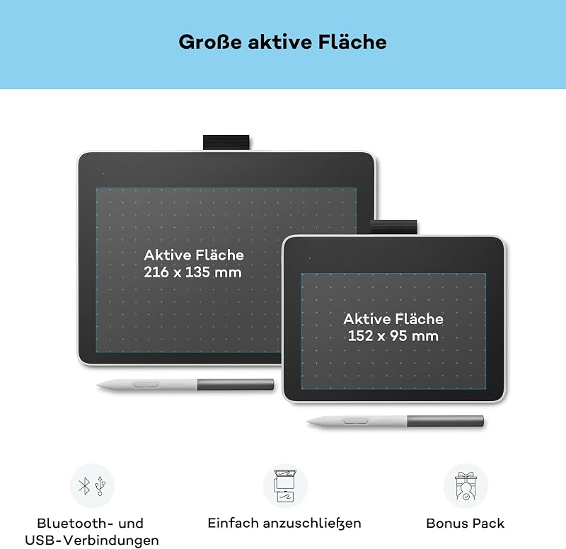 One Medium, Stifttablet, inkl. baterielosem Stift & Neigungserkennung