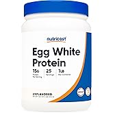 Nutricost Egg White Protein Powder 1lb (Unflavored) - Non-GMO, Gluten Free