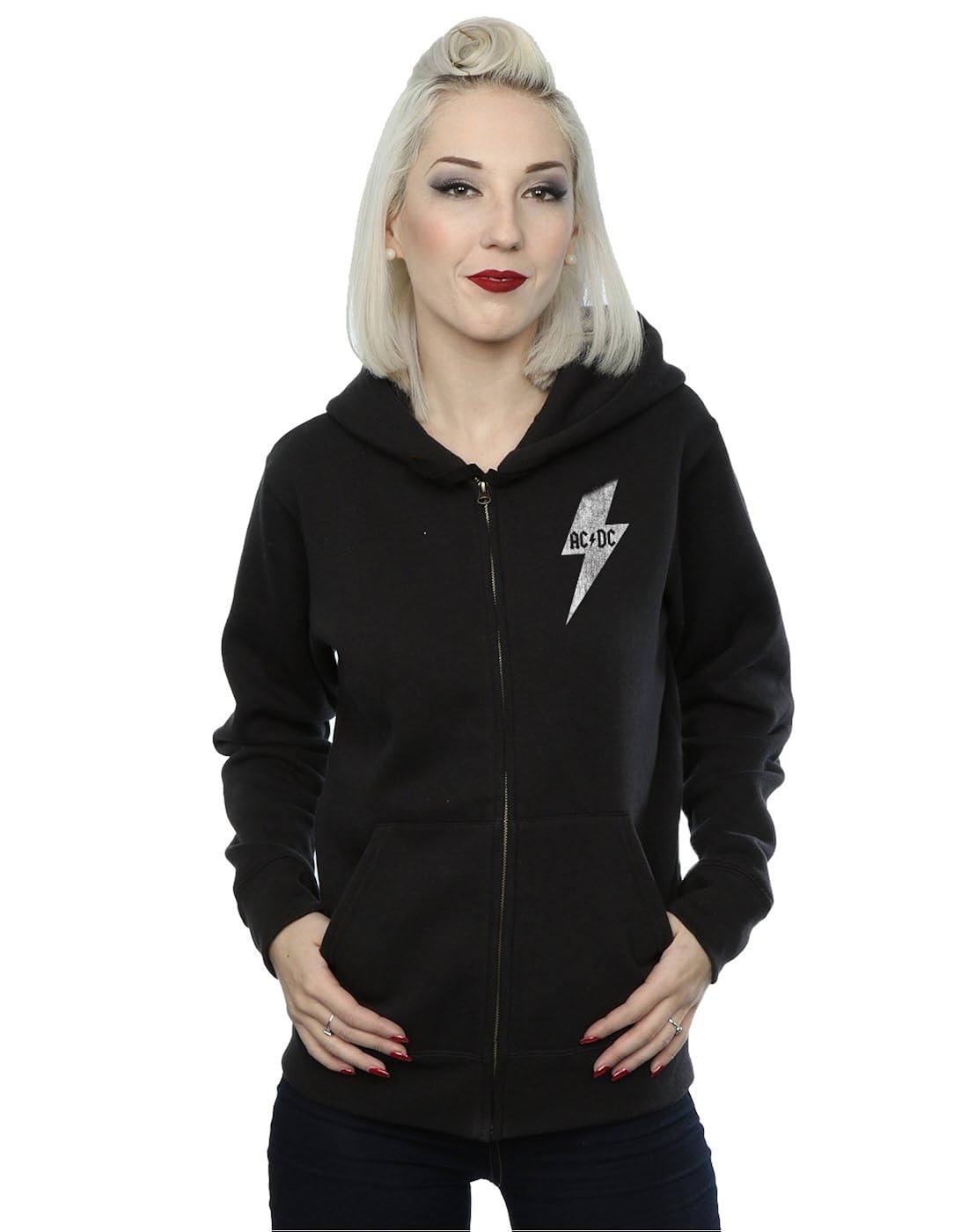 ac dc zip up hoodie