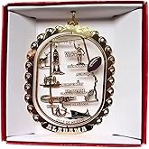 Alabama State Ornament Brass