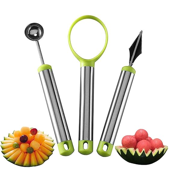 NILKANTH SHOPPERS Baller Scoop Set, Melon Corer Peeler, 3 in 1