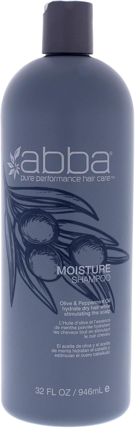 ABBA Moisture Shampoo, Color-Safe, Hydrates And Strengthens Hair, Eliminates Static Frizz And Softens Tresses