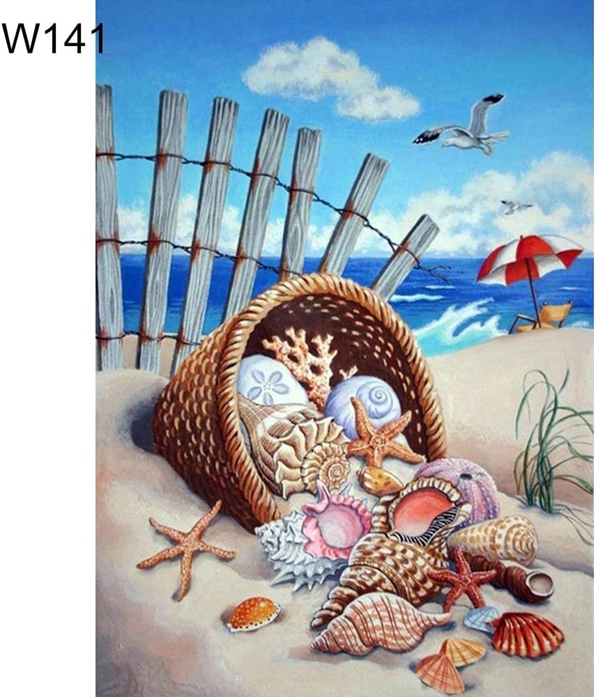 comeslele Paint by Number Kits 30x40cm Swan Shell Dragonfly Bird Cross Stitch DIY Full Round Diamond Painting - W141