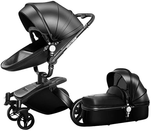 black 3 in 1 pram