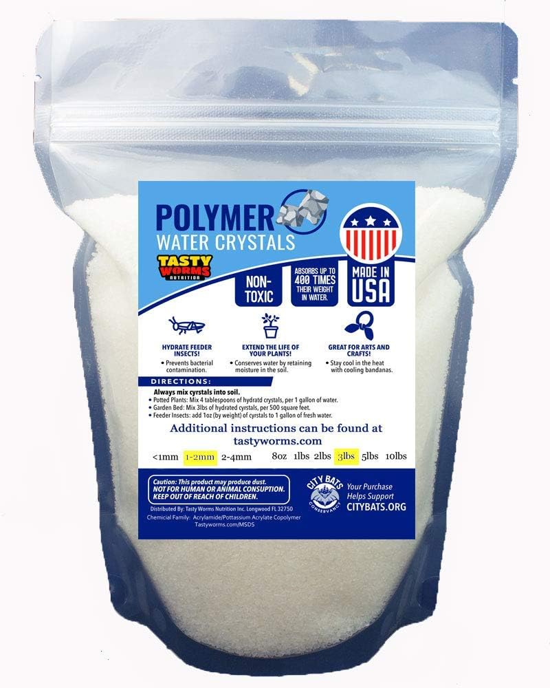 3LBS Medium Water absorbing crystal,polymer, soil moist, Insect Water