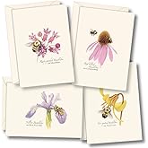Earth Sky + Water - Bumblebee Assortment Notecard Set - 8 Blank Cards with Envelopes (2 each of 4 styles)