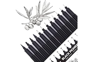 YISAN Micro Black Drawing Pens Art Fineliner Ink Pens,Manga Markers for Sketching Technical,70337
