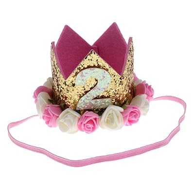 MagiDeal 1-3 Jahr Geburtstag Baby Mädchen Haarschmuck Stirnband Baby Krone Prinzessin Tiara Haar Zubehör