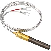 Yncotte Thermopile for Gas Fryer 36 Inch, 750℃ Temperature Resistance Thermopile Generator, 750 MV Aluminum Thermocouple Replacement Part for Pitco 60125501 &amp; Gas Fireplace/Gas Water Heater/Oven