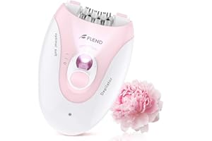 BUBBACARE Smooth Glide Epilator for Women, 2 Speeds Facial Hair Removal Device with LED Light, 36 Tweezers & Massage Pad. Rechargeable Facial Hair Removal Epilator for Bikini, Arms, Legs, and Face