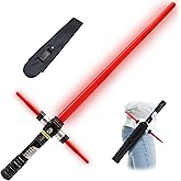 Kogibe Light Sword for Kids, Red Light Up Saber with FX Sound, Expandable Light Swords Set for Galaxy War Fighter Warriors, Halloween Dress Up Party, Christmas Birthday Present (with Belt Clip)
