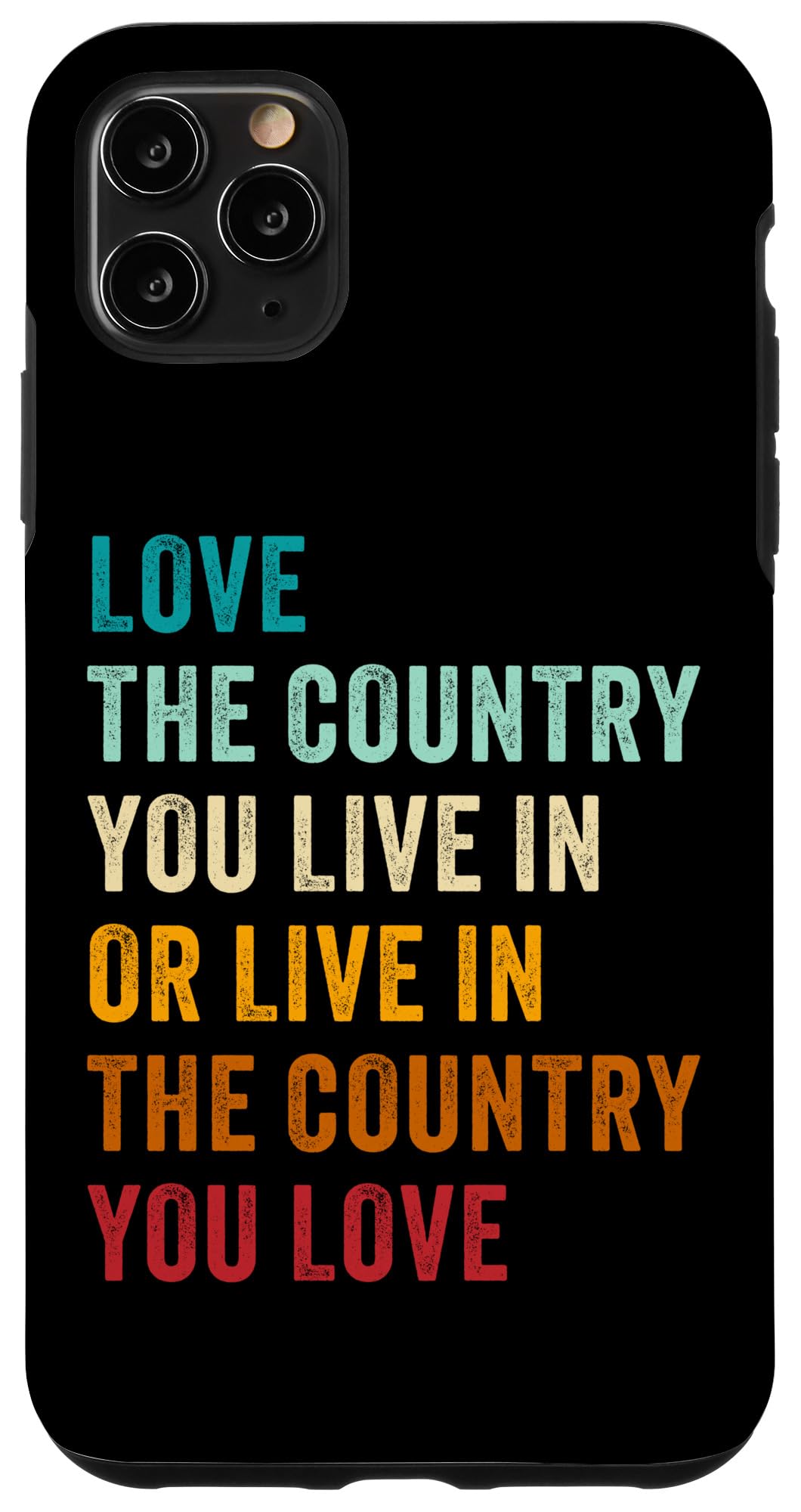 iPhone 11 Pro Max Love The Country You Live in OR... Conservative Patriotic Case