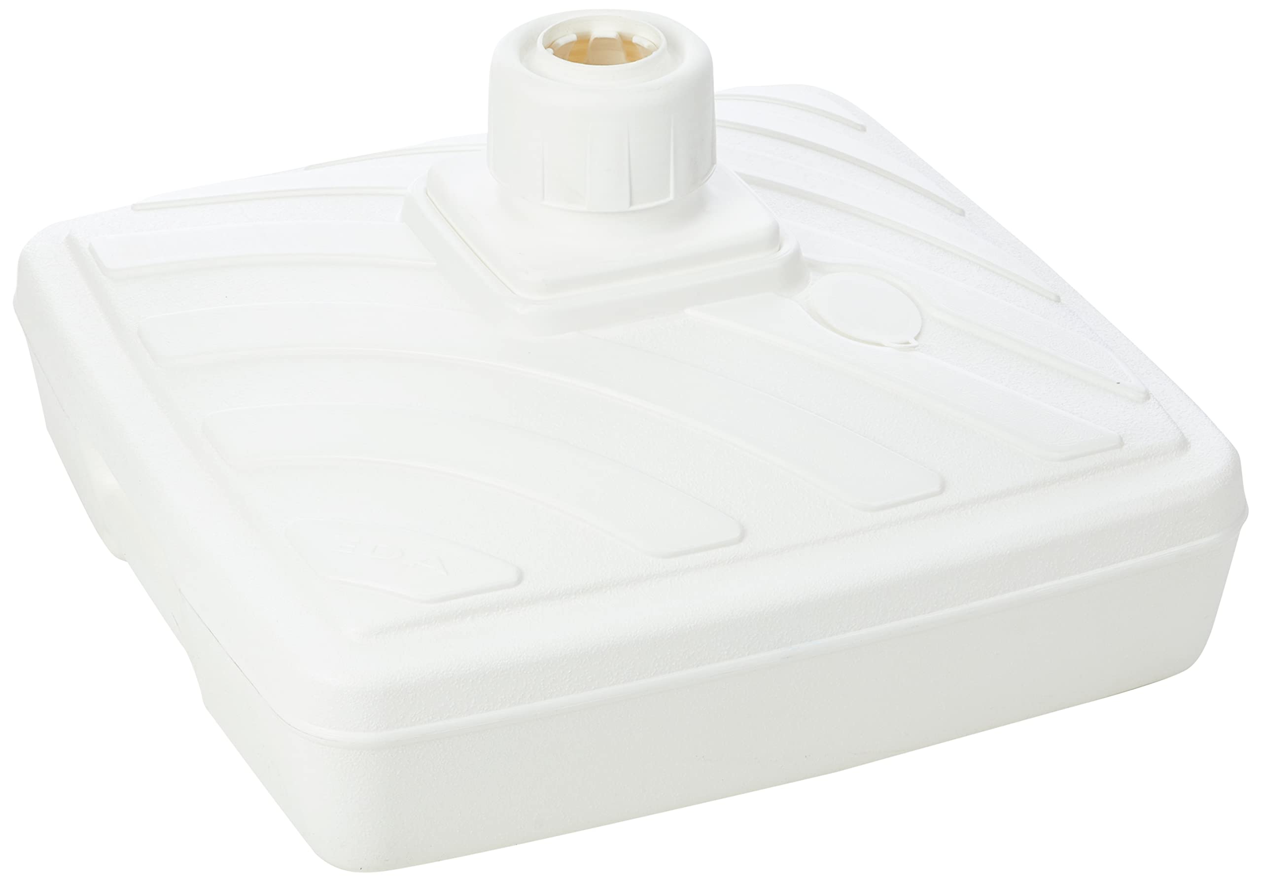 greemotion Fillable Umbrella Base with Bottom Rollers and Pull Handle - Plastic Umbrella Stand can be filled with approx. 40 l of Water or Sand - Parasol Base for Terrace, Balcony and Yard, White