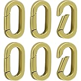 6pcs Oval Clasp Spring Claps Oval Clasp Carabiner Necklace Clasps and Closures Bracelet Necklace Ovals Connector Jewelry Spring Clip Clasps for DIY Jewelry Necklaces Bracelet Making Key Rings