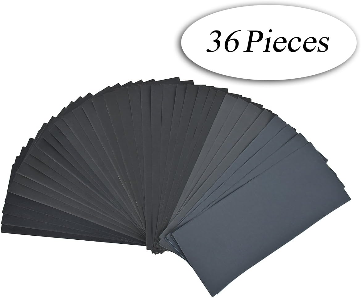 Paper De Verre, 120 à 3000 Gran Paper Abrasf Eau/sec 9 X 3,6 Pouces