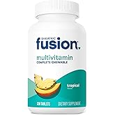 Bariatric Fusion Bariatric Multivitamin with Iron Complete Chewable | Tropical Flavor | Post Bariatric Vitamins for Gastric Bypass and Sleeve Gastrectomy | One Month Supply