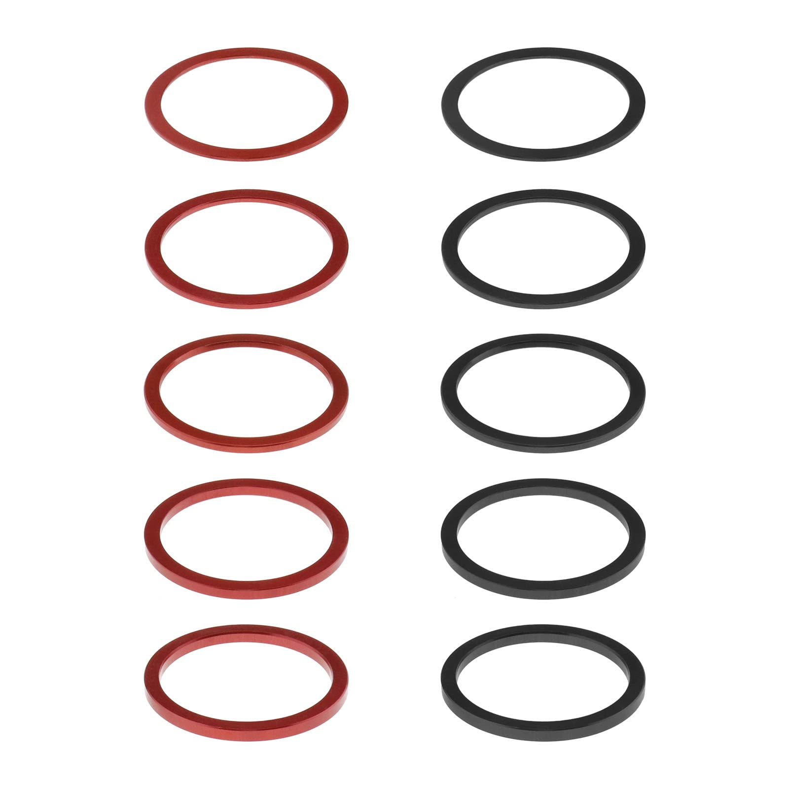 Create idea 10Pcs Bike Flywheel Hub Washers Replacement Speed Cassette Bicycle Spacers Bottom Bracket Washers for Most Bicycles 7 8 9 10 11 Speed Cassette Black Red
