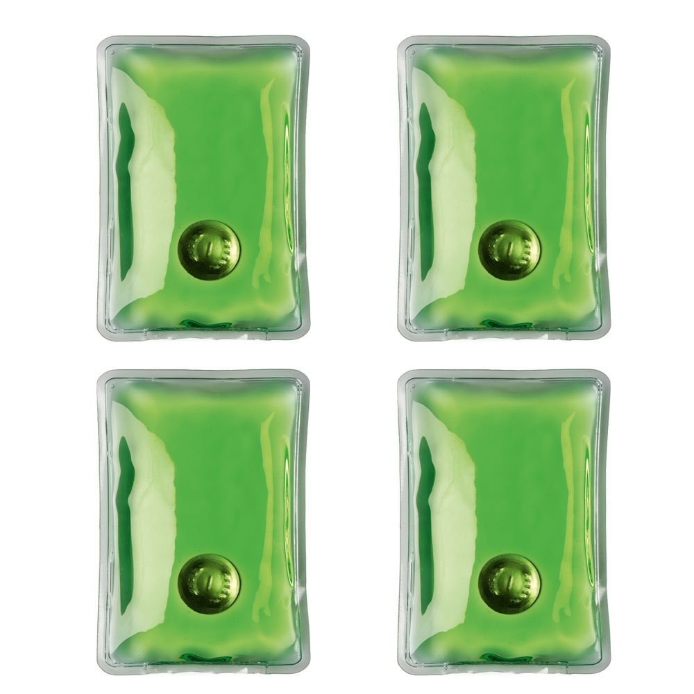 eBuyGB Pack of 4 Reusable Instant Gel Hand Warmer (Green Rectangle)