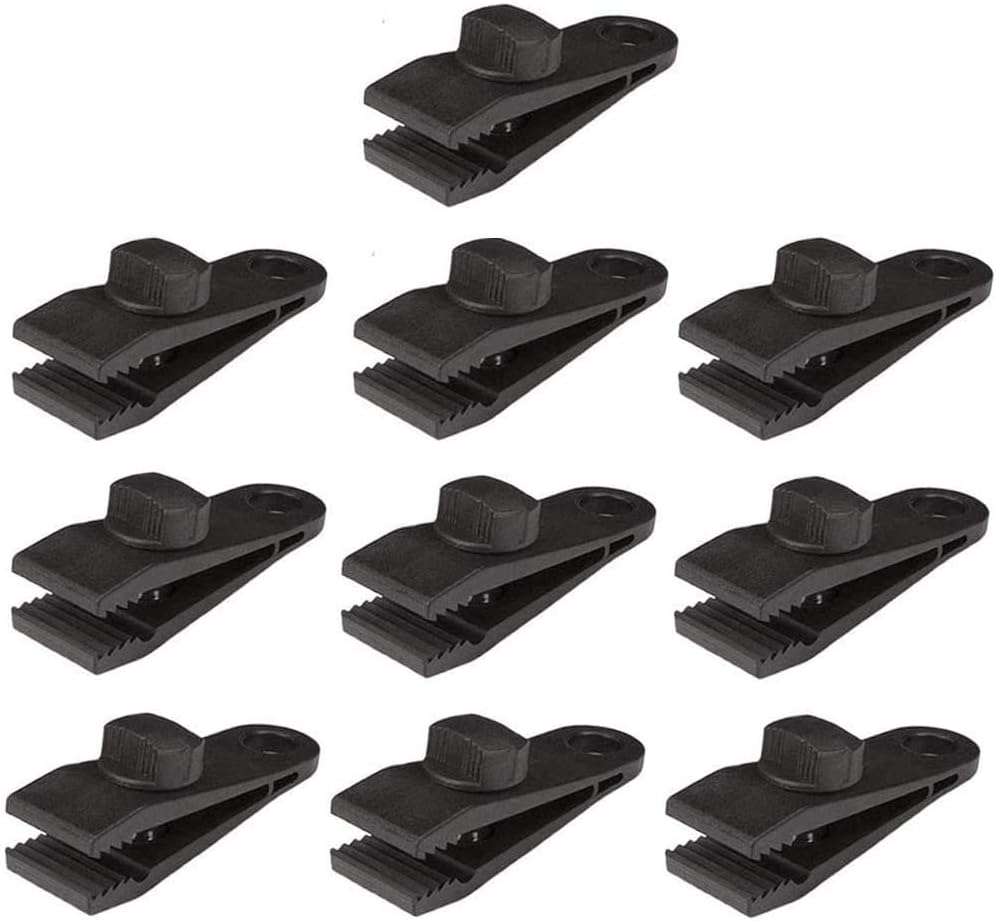 Sungkeen Tarp Clips Lock Grip Awning Clamp, Heavy Duty Tarp Clips for Tents Tarp, Car Cover, Boat Cover, Pool Cover (10 Pcs)