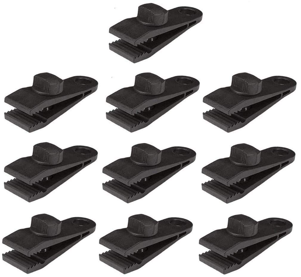 Sungkeen Tarp Clips Lock Grip Awning Clamp, Heavy Duty Tarp Clips for Tents, Tarp, Car Cover, Boat Cover, Pool Cover (10 Pcs)