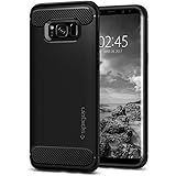 Spigen Rugged Armor Galaxy S8 Case with Resilient Shock Absorption and Carbon Fiber Design for Samsung Galaxy S8 (2017) - Black