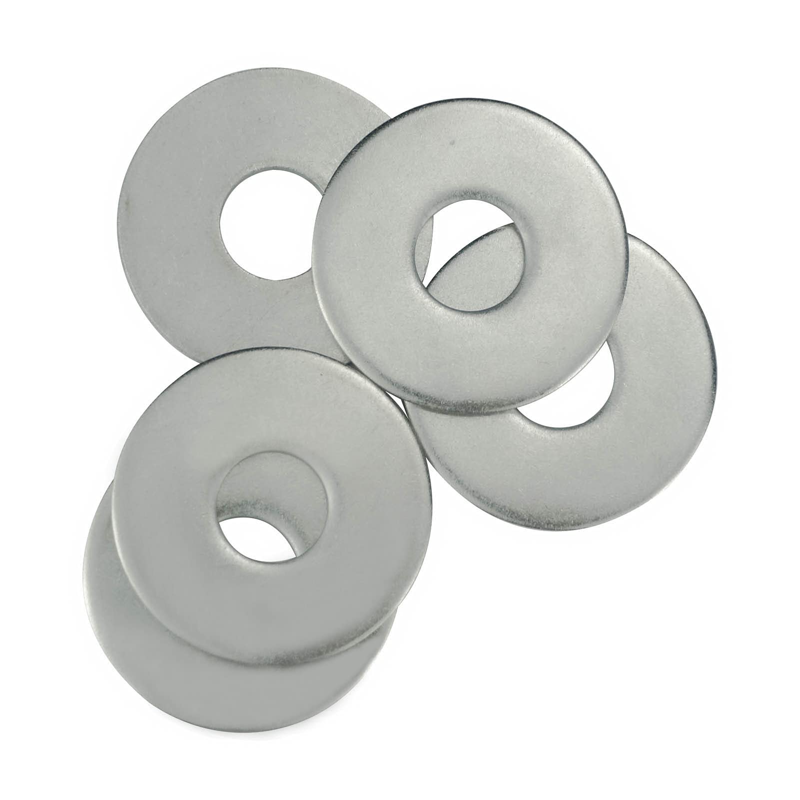M16 Washers, M16 x 50mm Penny Washers, MeHurr A2 304 Stainless Steel Washer, Flat Repair Washer, Large Metal Plain Round Chrome for Screws & Bolts(Pack of 5)