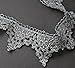 Metallic Silver Lace Trim for Bridal, Costume or Jewelry, Crafts and Sewing, 2-1/4 Inch by 1 Yard, LP-MX-4284