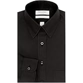 Gold Label Men's Wrinkle-Free Slim Fit Dress Shirt with Point Collar | Long Sleeve Button-Down Shirts, Slim Fit, with Chest Pocket, 100% Cotton Poplin Non-Iron