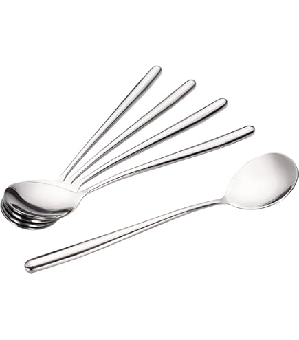 Cuillère à Sauce En Acier Inoxydable épaisse - Fond Plat, Poignée Ergonomique, Pour Service Facile