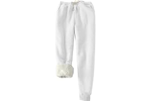 AEPTDEO Women Fleece Lined Sweatpant Winter Warm Joggers High Waist Athletic Jogger Pants with Pocket Thicken Outdoor Pants