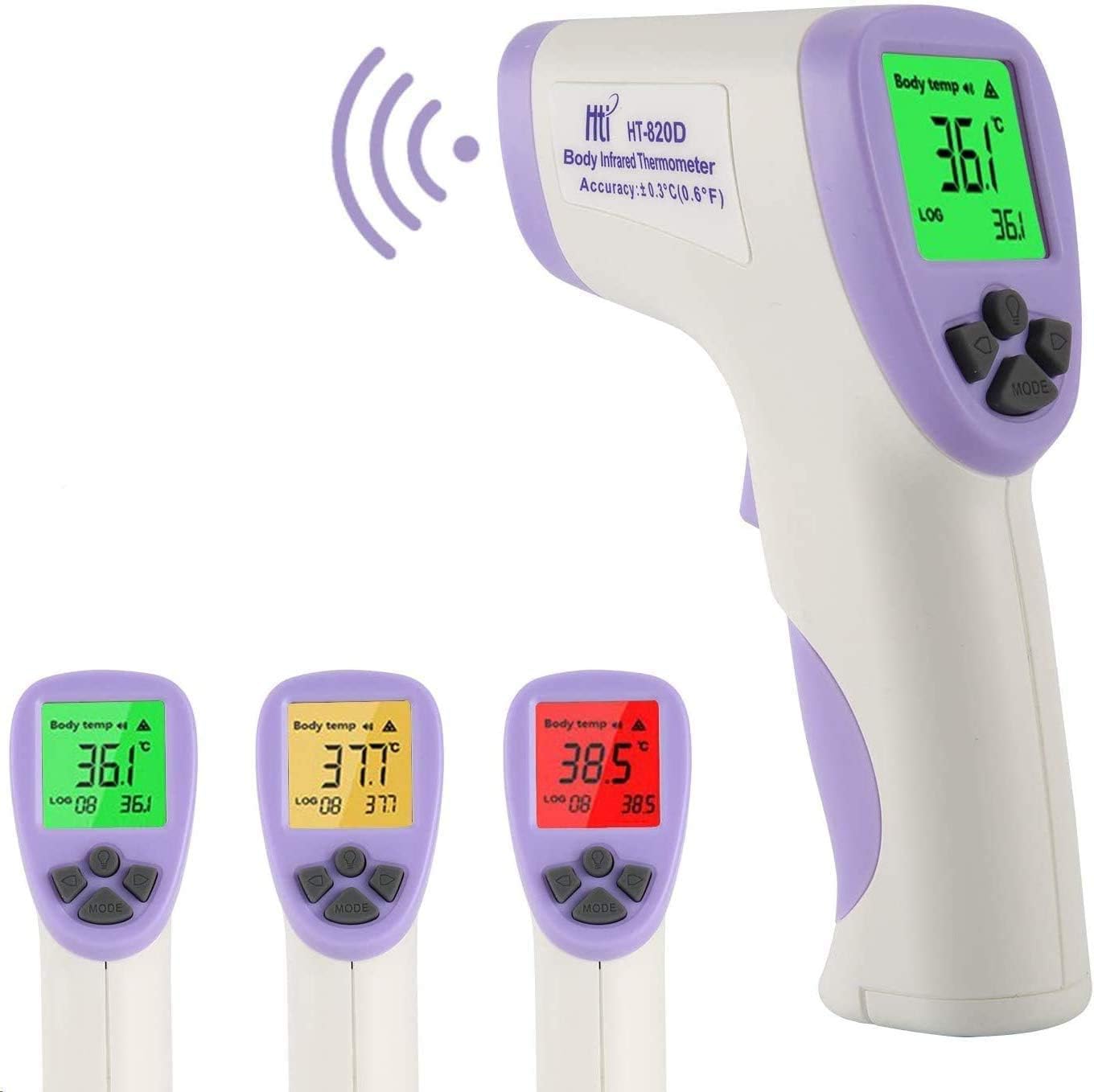 FairytaleMM Hti HT-820D Handheld Infrared Thermometer High Precision Portable Thermometer Non-Contact Body Infrared Thermometer