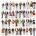 100Pcs 1:50 Scale O Gauge Hand Painted Layout Model Train People Figure by SoleRot