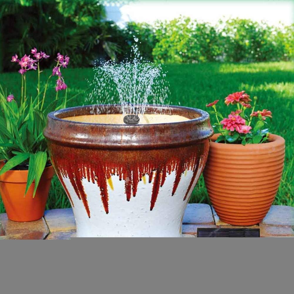 SOQNVLN Fountain Water Pump Submersible Outdoor Solar 110x110mm Square Solar Powered Bird Bath Vertical Stream Water Pump Fountain