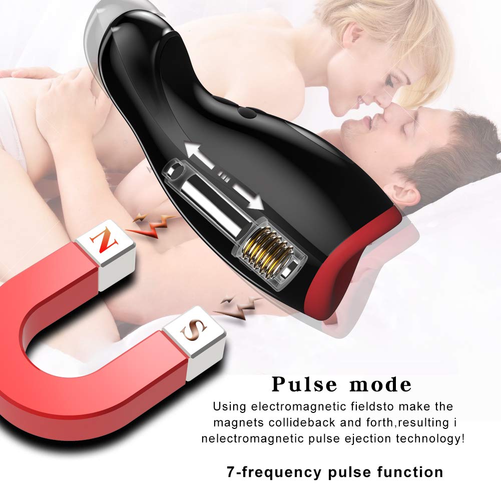 Urnight Mastrobartor mit Puls Funktion, Masturbieren mit 7 Vibrationmodi und Automatische Heizfunktion Erotik spielzeug männer muschi Oral Masturbration für ihn 2019 Neu