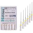 EASYTODENTA Dental Endodontic 25mm H File Endo Hand Use Stainless Steel H Files (#15 White)