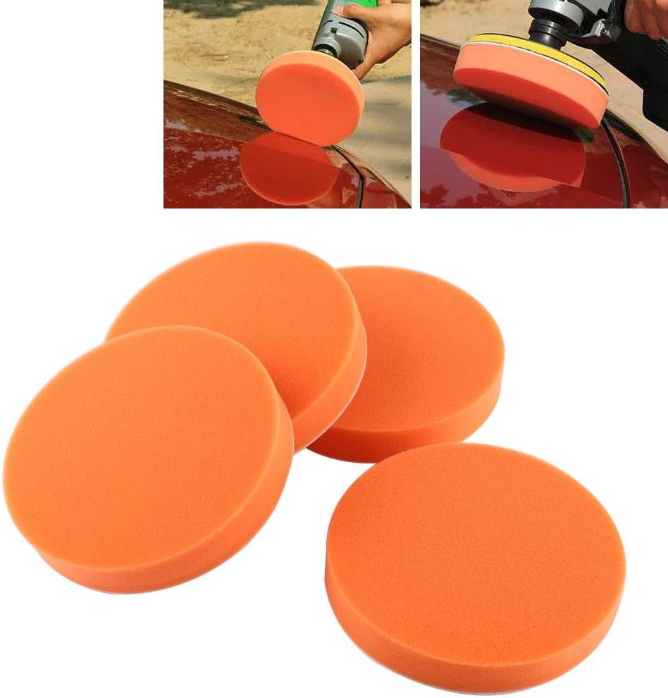 10Pcs 6"(150mm) Sponge Polishing Buffing Waxing Pad Kit Tool for Car Polisher Buffer Orange - Image 4