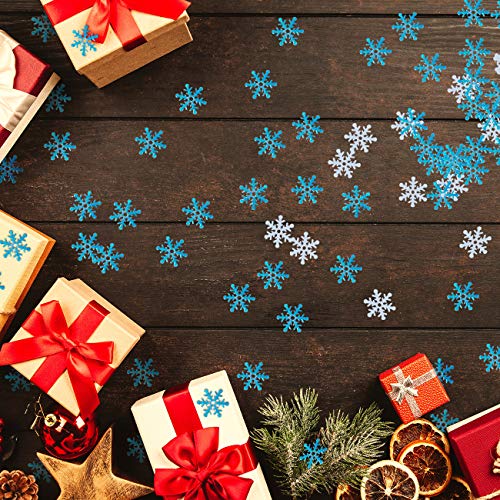 GWHOLE 600Pcs Snowflakes Confetti for Christmas Wedding Birthday Holiday Party Table Decorations Supplies - Thumbnail 5