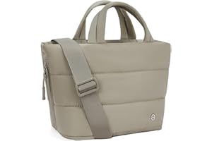 CHOLISS Small Puffer Tote Bag for Women - Quilted Crossbody Bags, Puffy Nylon Satchel Travel Handbags