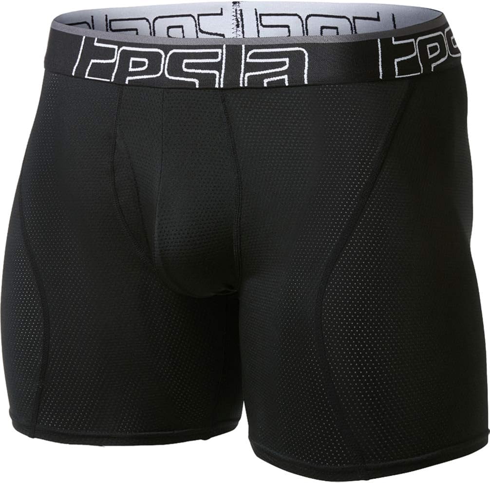 TSLA Men's (Pack of 2, 3) Relaxed Stretch 9 inches Cool Dry Brief Mesh Underwear Trunk: Clothing