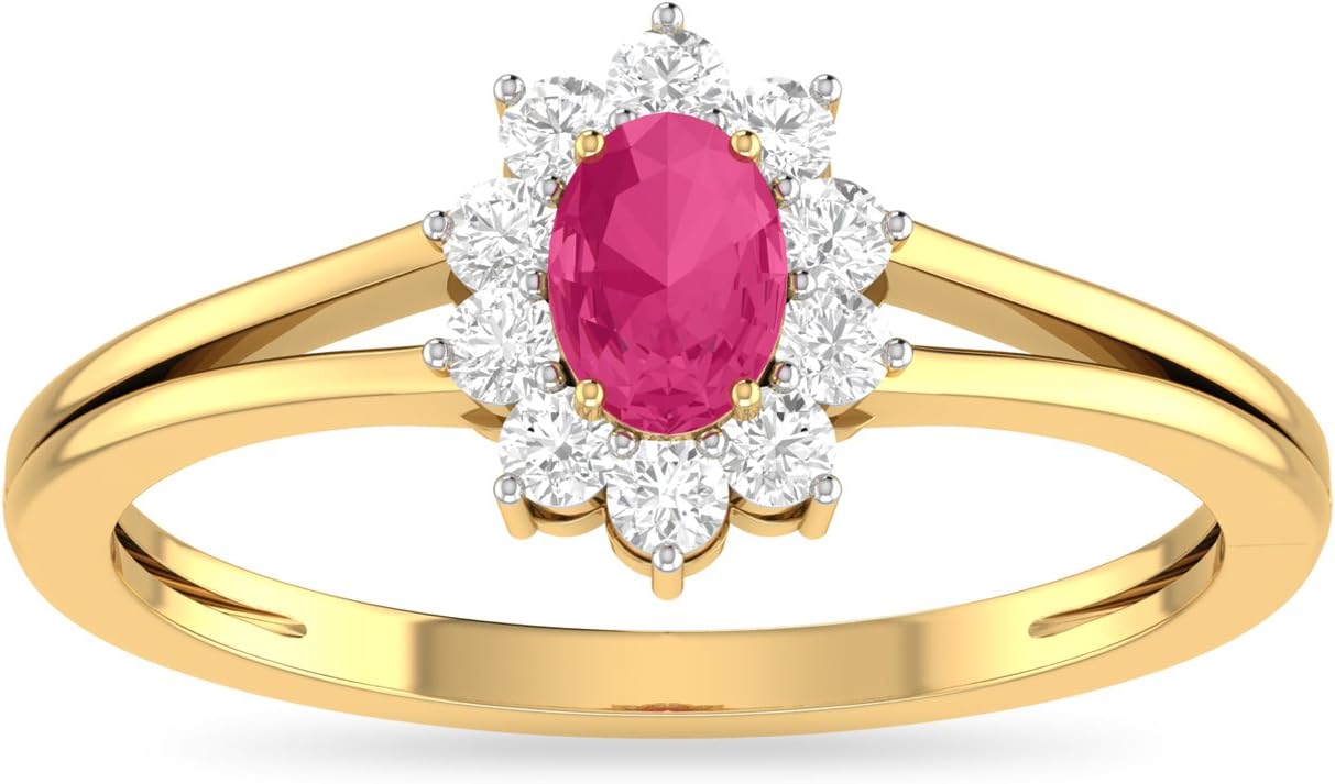 PC Jeweller The Eileen 18KT Yellow Gold, Diamond & Gemstone Rings